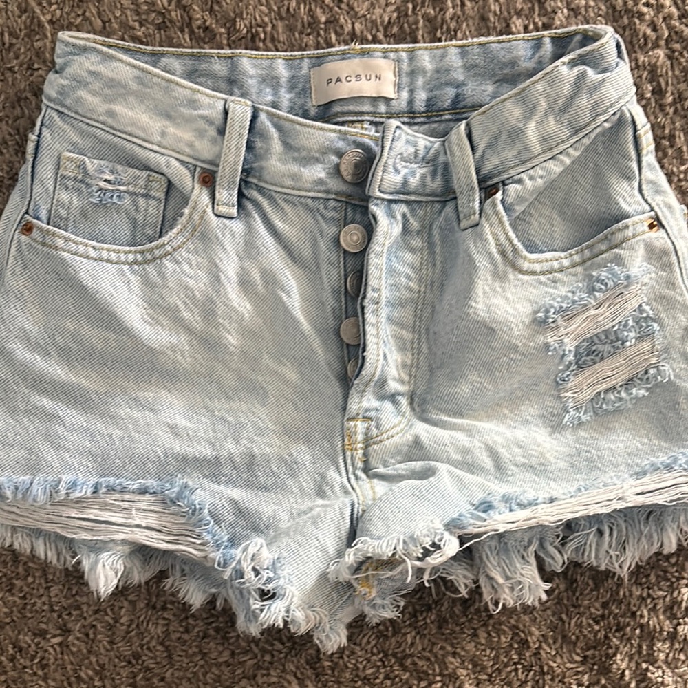 PacSun Blue Distressed Jean Shorts